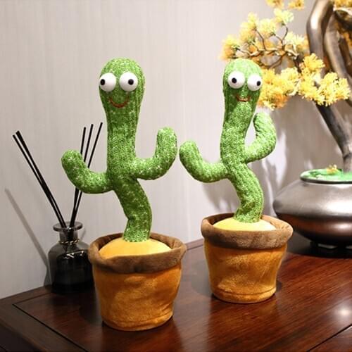 32cm Creative Electronic Cactus Shake Dancing Plush Toy Cute Dancing Cactus Early Childhood Education Toy For children Baby Gift
