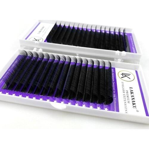 LAKANAKU Premium Volume Eyelash Extension Individual Mink Lashes Tray Mega Matte Eyelashes Supplies Private Label Vendor