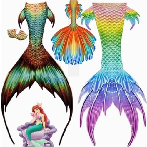 2020 HOT Big Mermaid Tail Kids Adult Women Men Mermaid Tail with/NO Flipper Beach Costumes Mermaid Swimsuits