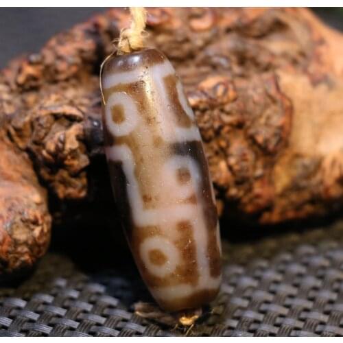 Magic Power Tibetan Old Agate 9 eye Totem Big Drum Shape dZi Bead Pendant LKbrother Sauces Top Quality UPD2100601A14