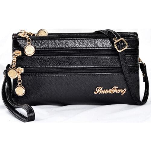 Personality Five Zipper Soft Leather Small Shoulder Crossbody Bags Ladies Clutch Female Fashion Messenger Bags Purse Satchels