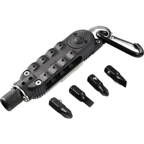 Multifunctional Screwdriver Keychain Shape Outdoor Survival Tools EDC Keychain Shape Screwdrivers Stainless Steel Repair Tool