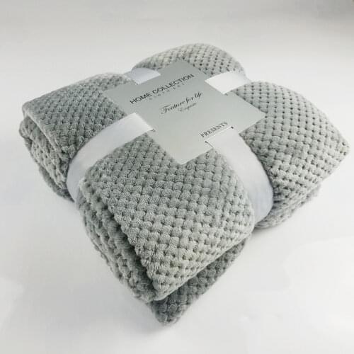 Soft Warm Plaid Blanket Flannel Fleece Throw Blanket Solid Color Bedspread Plush Cover For Bed Sofa Home Bedding Gift Blankets