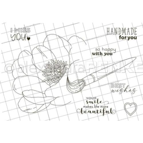 German flower Clear Stamp Seal DIY Scrapbooking photo Album Decorative Clear Stamp C0680