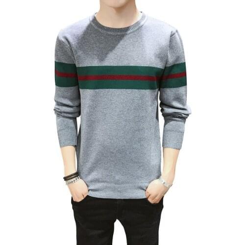 New Style Spring And Autumn Mens Sweater Youth Korean-style Casual Base Shirt Cool Versatile Pullover Mens Sweater