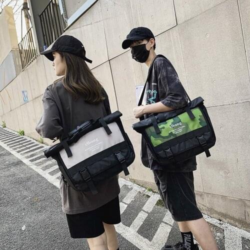 Piler Fashion Travel Messenger Bag for Men Casual Roll Top Laptop Shoulder Bag Big Waterproof Nylon Oxford Crossbody Bag 2020