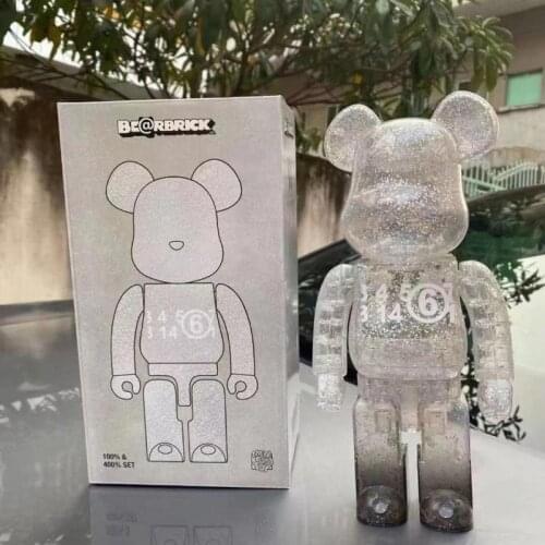 28 Cm 400% Bearbrick Bear@brick Movable Doll Building Block Bear Model Doll Modern Home Decoration Childrens Birthday Gift