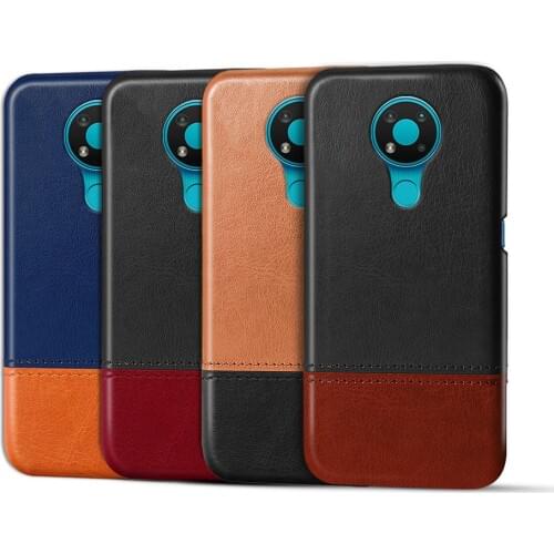 Luxury Pu Leather Back Cover On The For Nokia 3.4 3.2 2.4 8.1 8.3 4.2 6.2 7.2 X5 X6 X71 5.1 6.1 7.1 Plus 8 Sirocco 9 Pureview