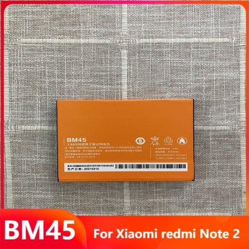 Xiao MI Original Replacement Phone Battery BM45 For Xiaomi redmi Note 2 redmi note2 BM45 3060mAh With Free Tools