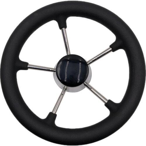 Universal 5-Spoke 11'' Boat Steering Wheel 3/4'' Tapered Shaft Non-directional Steering Wheel For Yacht Boat Accessorie Marine