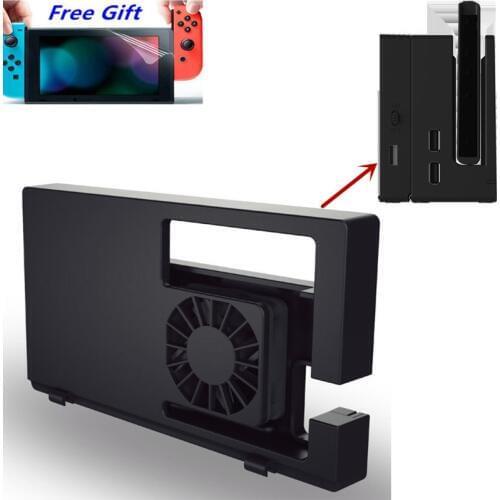 External Cooling Fan Compatible with Nintendo Switch Dock Turbo Cooler for NS Nintend Switch Original Docking Station Snap-on