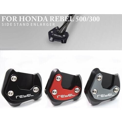 Motorcycle Kickstand Extension Pad Side Stand Enlarger Plate for Honda Rebel CMX 300 500 CMX300 CMX500