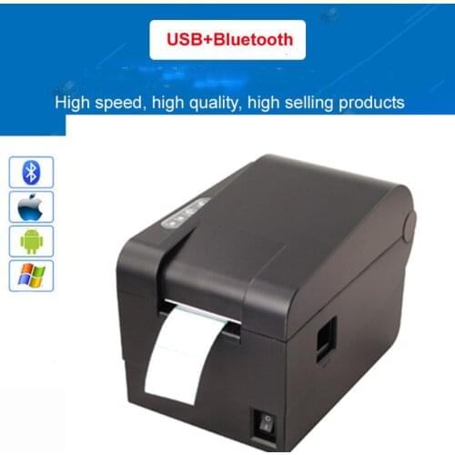 High quality 58mm Thermal barcode sticker printer support1D 2D Qr code the non-drying label printer USB+Bluetooth interface