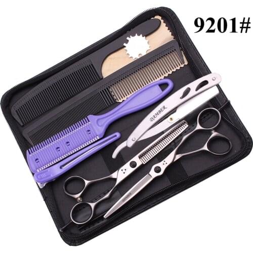 5.5 6.0 Inch High quality Professional Hair Cutting Razors Hairdressing Barber Salon Scissor Thinning Hair Scissor Sets B9201