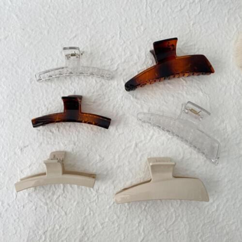 1Pcs Simple Fashion Korean Solid Hair Claws Women Girls Elegant Frosted Acrylic Hair pins and clips DIY Hair Styling Accessories
