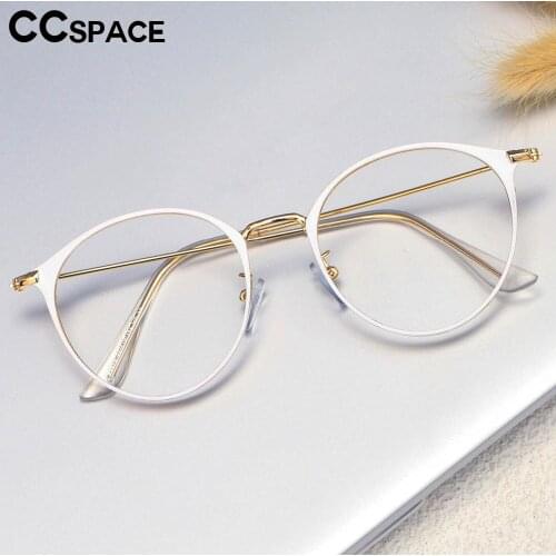 53702 Anti Blue Light Round Metal Optical Glasses Frames Women Fashion Computer Eyeglasses