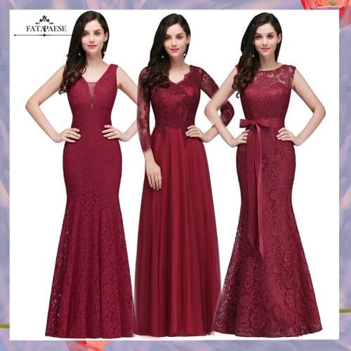 Elegant Burgundy Mermaid Evening Dresses Sweetheart Lace Illusion Formal Wedding Party Dresses With Belt vestido de festa longo