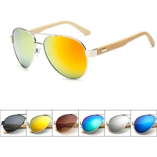 ZXTREE 2019 Retro Wood Sunglasses Men Bamboo Sunglass Women High Quality Pilot Goggles Gold Mirror Metal Sun Glasses Shades Z95