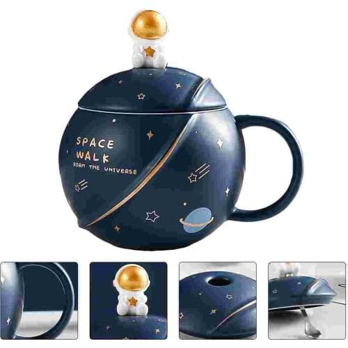 1 Set Fashion Coffee Mug Decorative Astronaut Planet Water Cup Drinking Mug