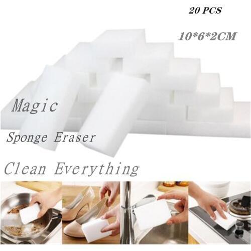 10pcs/20 PCS Melamine Sponge Magic Sponge Eraser Melamine Cleaner for Kitchen Office Bathroom Cleaning Nano Sponges 10x6x2cm