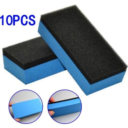 10PcsAutomotive Ceramic Coating Sponge Glass EVA Wax Coating Applicator Pad Tool Nano Glass Wax Coating Applicator Sponge