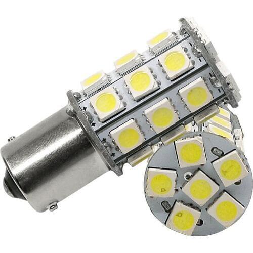 2PCS 1156 BA15S LED Light Bulb 27 SMD 5050 DC12V Car Brake Turn Signal Backup Reverse Bulb White/Yellow/Red