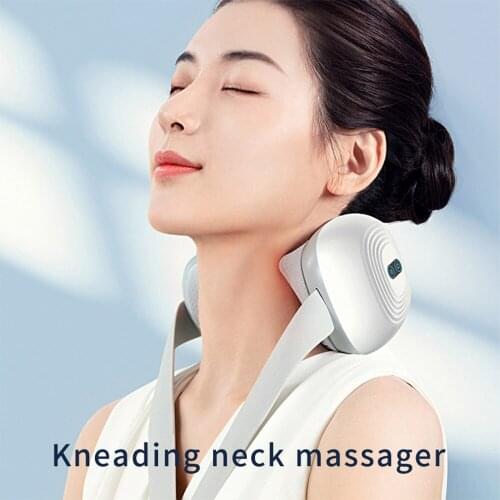 2021 Smart Electric Kneading Neck Massager 3Mode Pain Relief Health Care Heating Relaxation New Cervical Relaxation Neck Massger