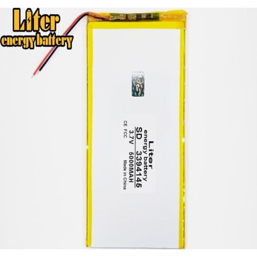 3.7V 5000mAh 3394145 3595145 Lithium Polymer Li-Po li ion Rechargeable Battery cells For Mp3 MP4 MP5 GPS mobile bluetooth