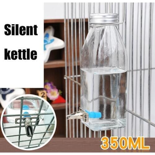 350ml Hamster Drinker Water Bottle Dispenser Feeder Hanging Pet Dog Chinchilla Squirrel Rabbit Drinking Fountain Stainless Steel