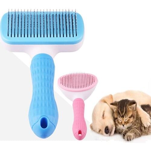 Pet Grooming Comb Stainless Steel Grooming For Dogs Cats Grooming Massage Brush No More Nasty Shedding Pets Accessories