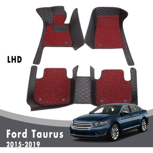 Car Floor Mats For Ford Taurus 2019 2018 2017 2016 2015 Carpets Auto Luxury Double Layer Wire Loop Interior Accessories Rugs