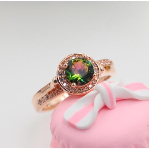 Free Shipping Fashion Jewelry 5 carat /3 carat Rose gold Color Austrian Crystal Eagagement Wedding ring for women Gift C014