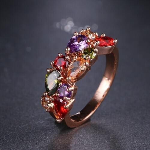 Bettyue Brand Fashion Luxury Hot Sale Monalisa Jewelry Rings AAA Multicolor Zircon Charm Rings For Woman Wedding Party Gift