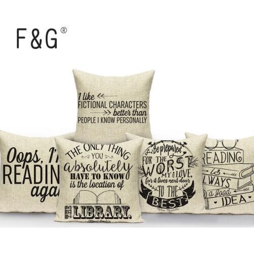 Letter nordic cushion cover black white cushions home decor Custom pillow cover linen Simple outdoor cushions throw pillows