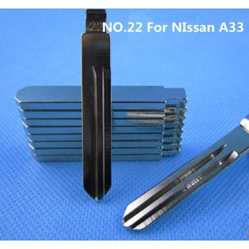 DAKATU Metal Blank Uncut Flip Remote Key Blade Type Remote Number #22 for Nissan for Opel
