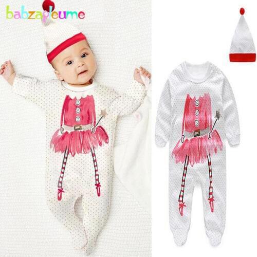 Babzapleume Spring Autumn infant clothes girls boys rompers cartoon cute cotton baby jumpsuit+hats newborn clothing sets BC1550