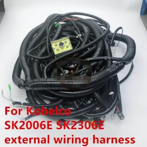 For excavator full vehicle wiring harness Kobelco SK200-6E SK230-6E external wiring harness high-quality accessories