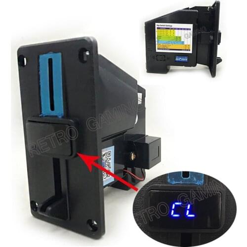 Multi coin selector acceptor with LED accept 8 coins electronic Programmable for massage chair Arcade Game Vending Machine