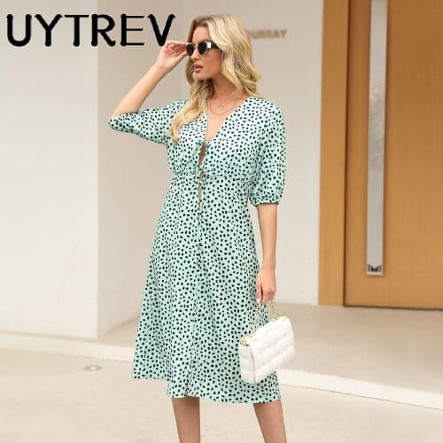 Huytrev Floral Summer Dresses