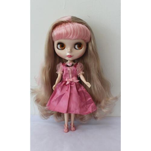 Free Shipping big discount RBL-166DIY Nude Blyth doll birthday gift for girl 4colour big eyes dolls with beautiful Hair cute toy
