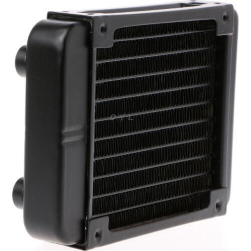 Water Cooling Cooler 120mm Aluminum Computer Radiator Water Cooler 18 Tube CPU Heat Sink Exchanger