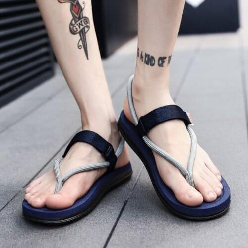 Summer New Mens Sandals Wild Couple Flat Personality Fashion Flip Flop Sandals Hombre 2021plus Size 36-45