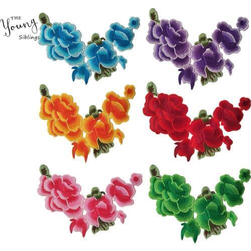 Tree embroidery iron on patches applications for clothes Sewing Fabric Badges Stripes thermo-Stickers DIY Jeans bag Accessories