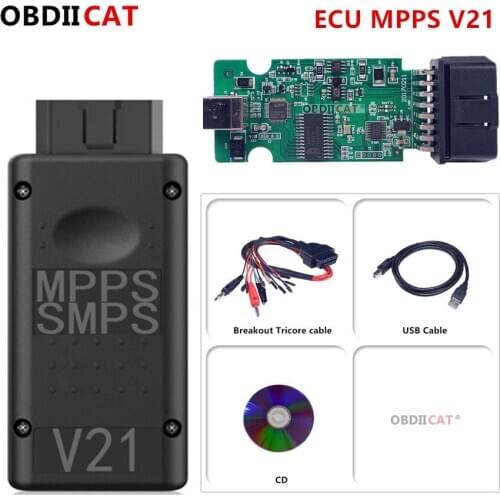 Newest MPPS V13 V16 V18 MPPS V21 MAIN+TRICORE + MULTIBOOT MPPS V18 with Breakout Tricore Cable Car Tool Support Multi-Languages