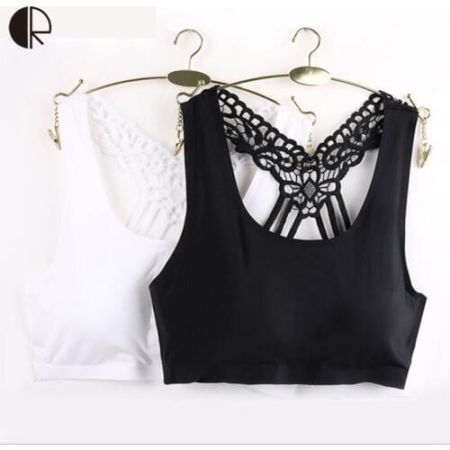 2016 New Arrival Sexy Lady Womens Stretch Lace Modal Padded Take Top Bandeau Y-line Bra wholesalesDrop Shipping WI426