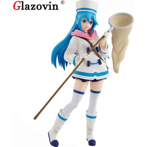 Glazovin Original Genuine 18Cm Gods Blessing On This Wonderful World Aqua Winter Suit PVC Action Figure Model Toys Gifts