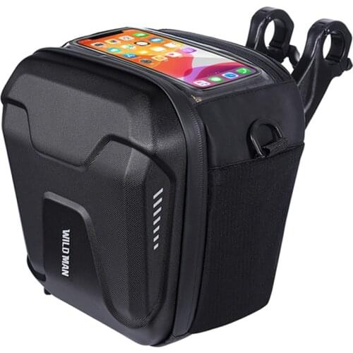 MTB Bike Head Hanging Bag Rainproof Waterproof Electric Scooter EVA Hard Shell Handlebar Bag Kick Scooter Camera 3L Pouch