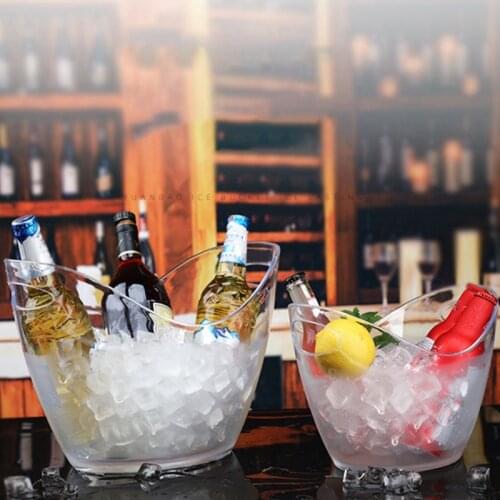 Transparent Ingot Ice Bucket Champagne Red Wine Acrylic Beer Bucket