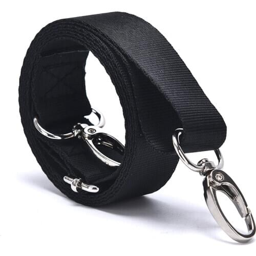 1pcs Black Adjustable Nylon Shoulder Bag Belt Replacement Laptop Crossbody Camera Strap 120x2.5cm