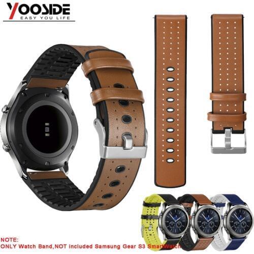 PU Leather + TPU Sweatproof Band Bracele Strap With Quick Release for Samsung Gear S3 Frontier/Classic Smart Watch Wristband